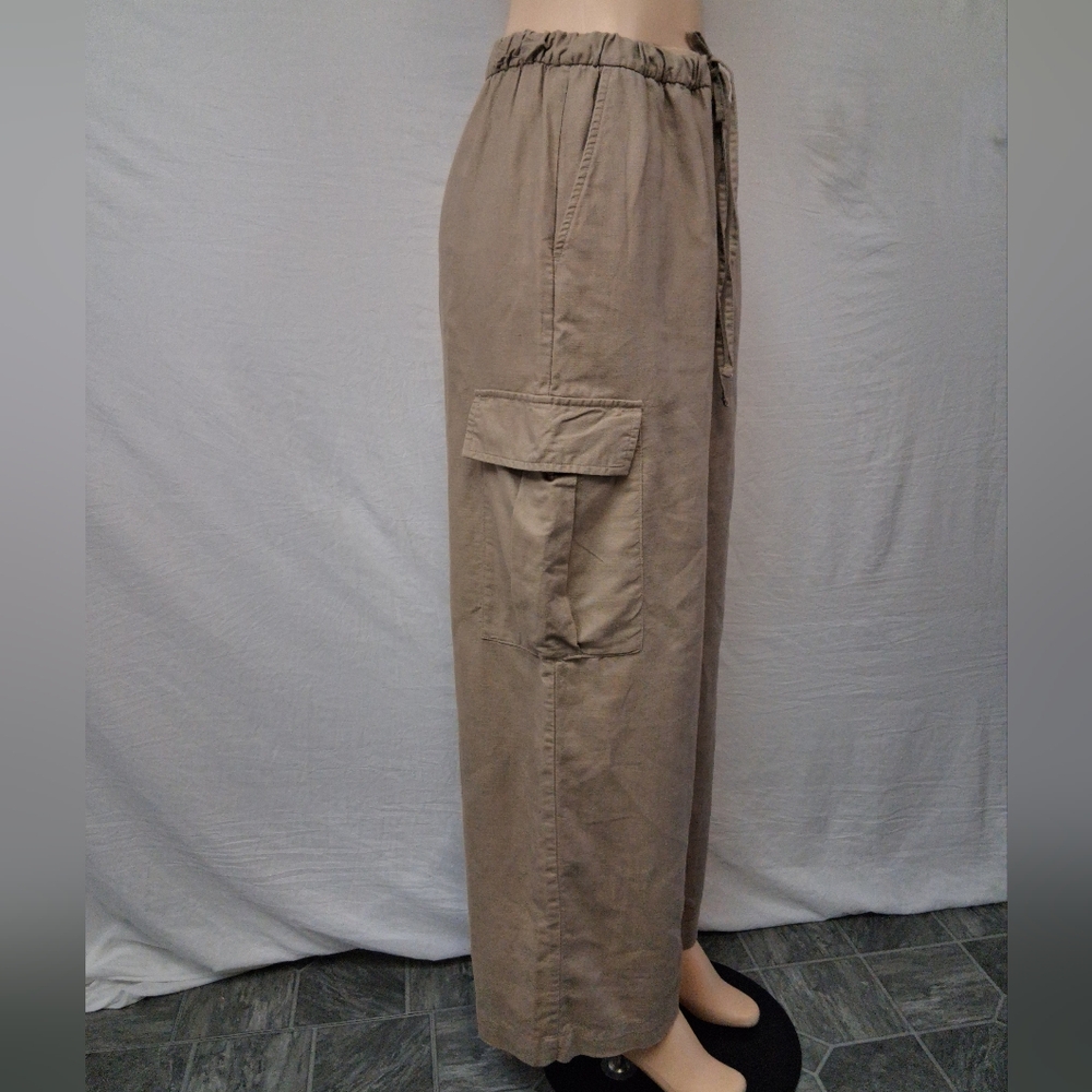 GAP Wonen's Wide-Leg Cargo Pants - Taupe Brown Size S - Picture 7 of 16